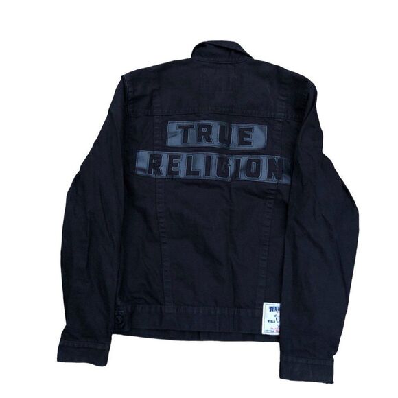 Vintage True Religion Jean Jacket XXL Trucker Jacket Ascot Gray/Black - Picture 1 of 16